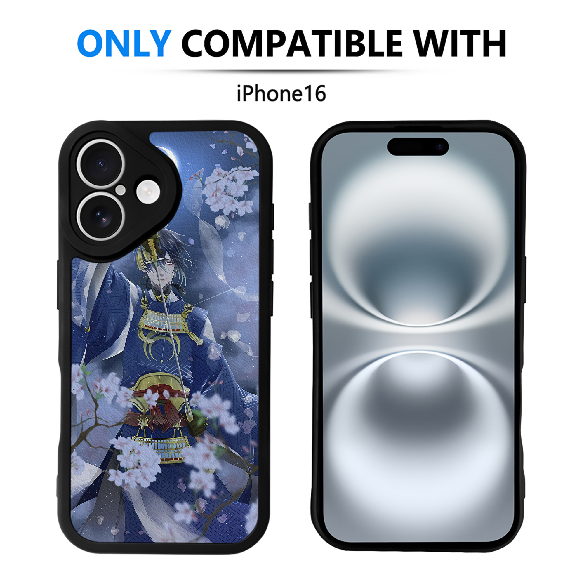 （画像用） 刀剣乱舞 Touken Ranbu 【iPhone 16シリーズ対応】シリコンスマホケース（レザー調） 材質：シリコン